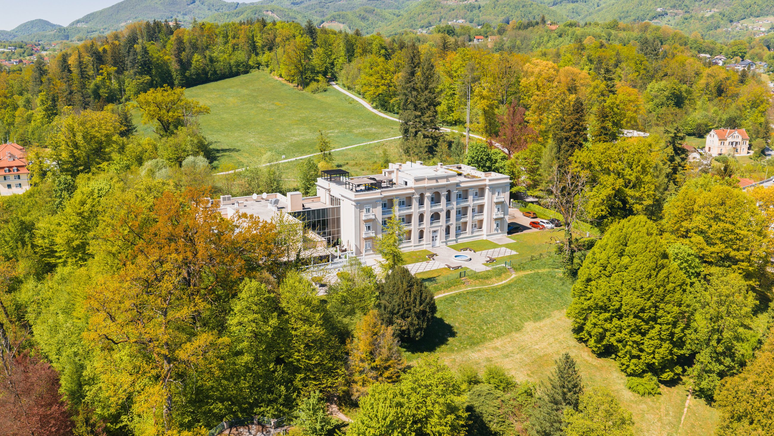 Hotel Aleksander above the spa park of Rogaška Slatina